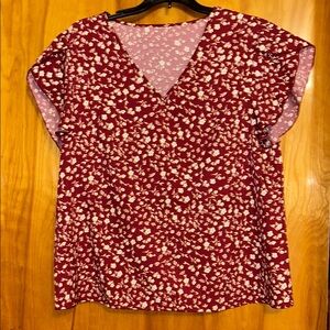 Relaxed Blouse Maroon/Burgundy